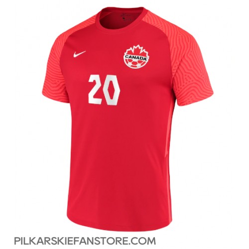 Tanie Strój piłkarski Kanada Jonathan David #20 Koszulka Podstawowej MŚ 2022 Krótkie Rękawy